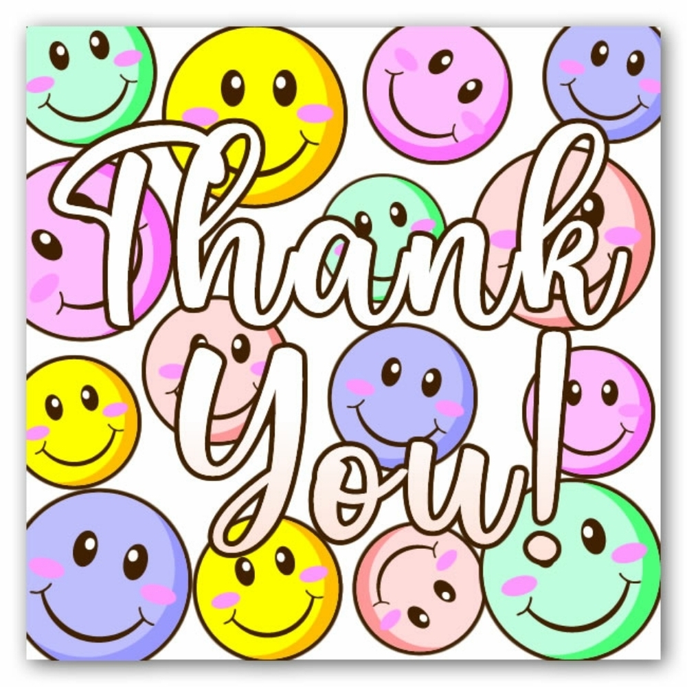 ♥️ 5x25 / 60 Thank you Stickers
